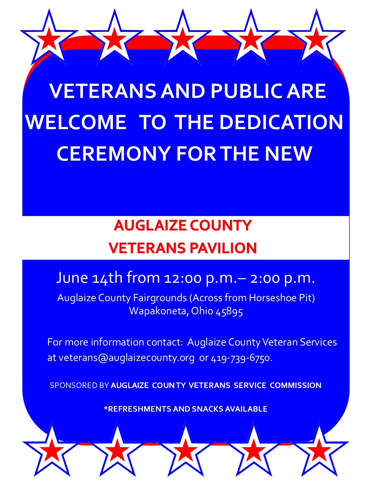 Auglaize County Pavilion dedication 6/14/24